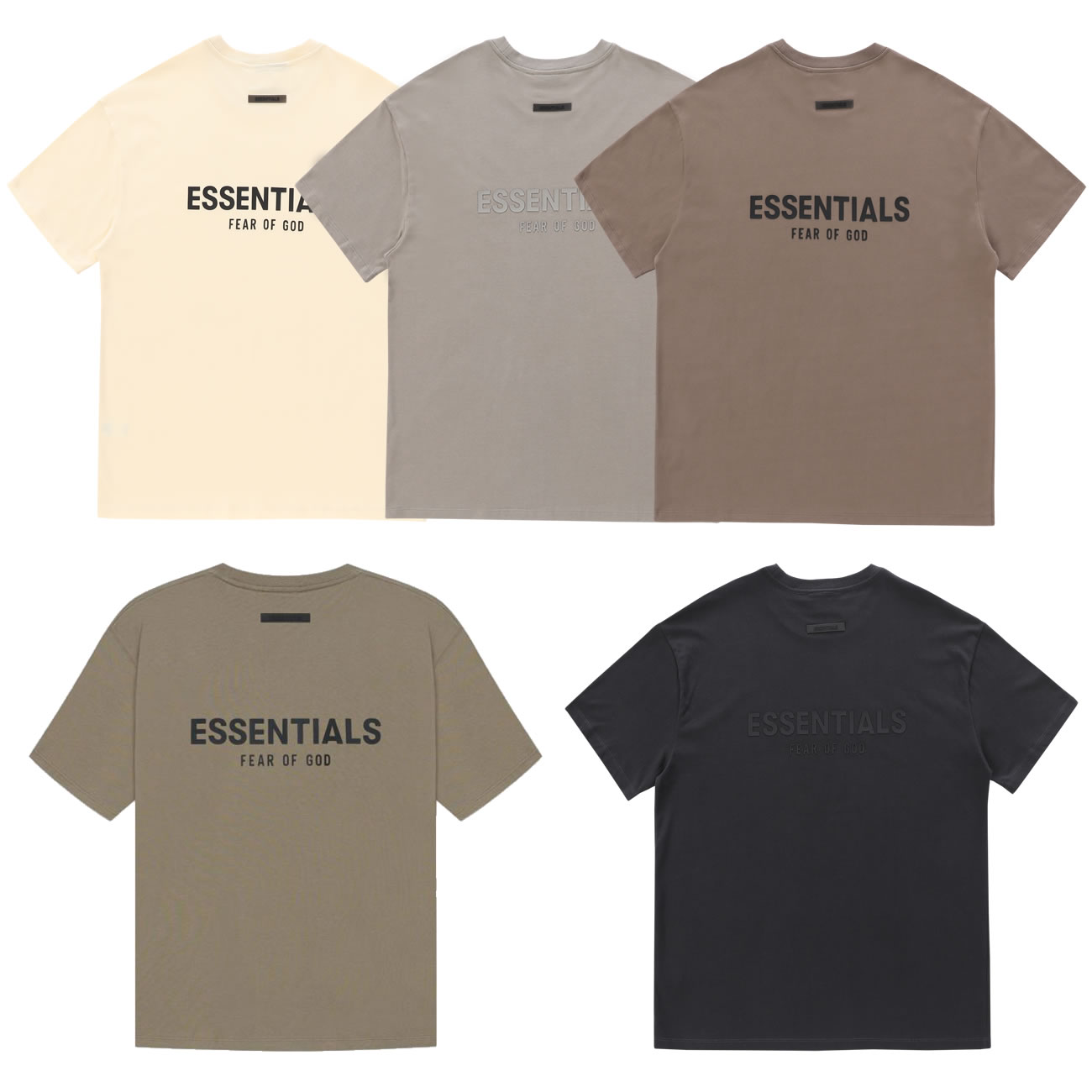 Fear Of God Essentials T Shirt Cream Buttercream Ss21 (1) - newkick.app